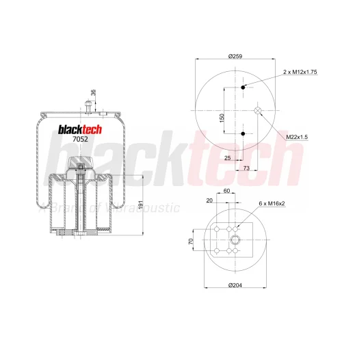 Air Springs Complete Plastic Piston