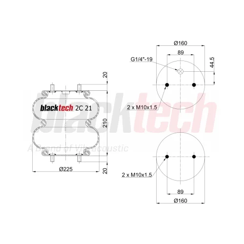 Air Springs Two Layer Plate Bolt