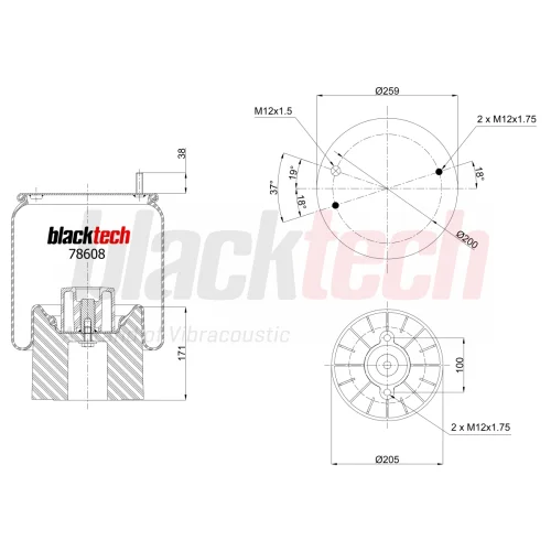 Air Springs Complete Plastic Piston