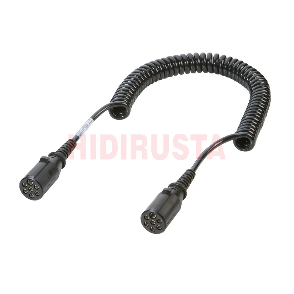 Trailer Electric Cable 7Pin 24V 4,50 M (Plastic-Black, Female-Female)