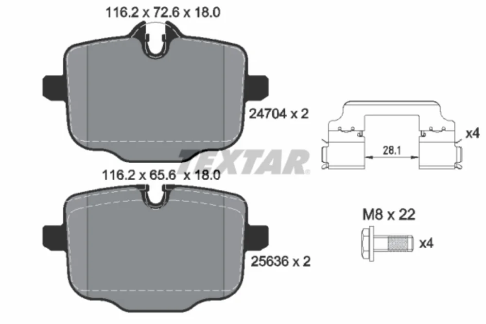 Brake Pad Set, disc brake (Braking System)
