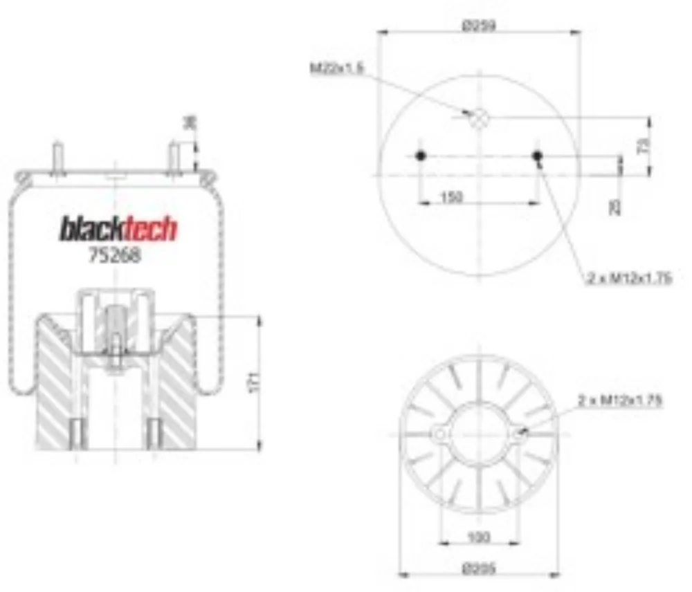 Air Springs Complete Plastic Piston