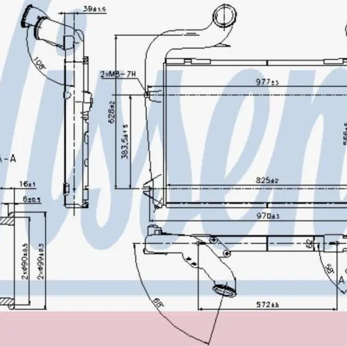 Intercooler Scania CP 250/320/360/370/400/410