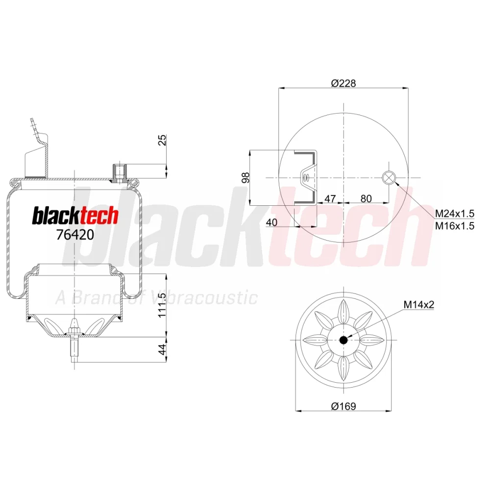 Air Springs Complete Metal Piston
