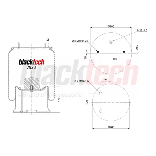 Air Springs Complete Metal Piston