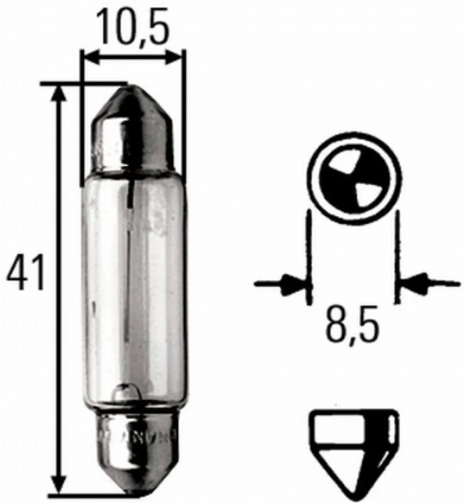 Sofit Ampul C10W 12V (40mm)