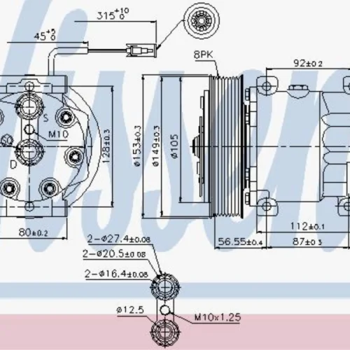 Air Conditioning Compressor 440-450 Ps