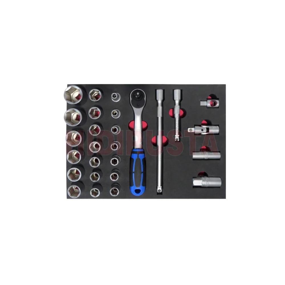 Socket Set 27 Pieces 1/2 8-32 With Foam inlet