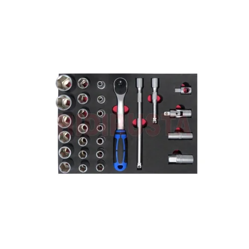Socket Set 27 Pieces 1/2 8-32 With Foam inlet