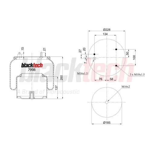 Air Springs Complete Metal Piston
