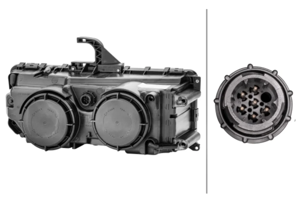 Headlight  N.M.Left (w, Motor)