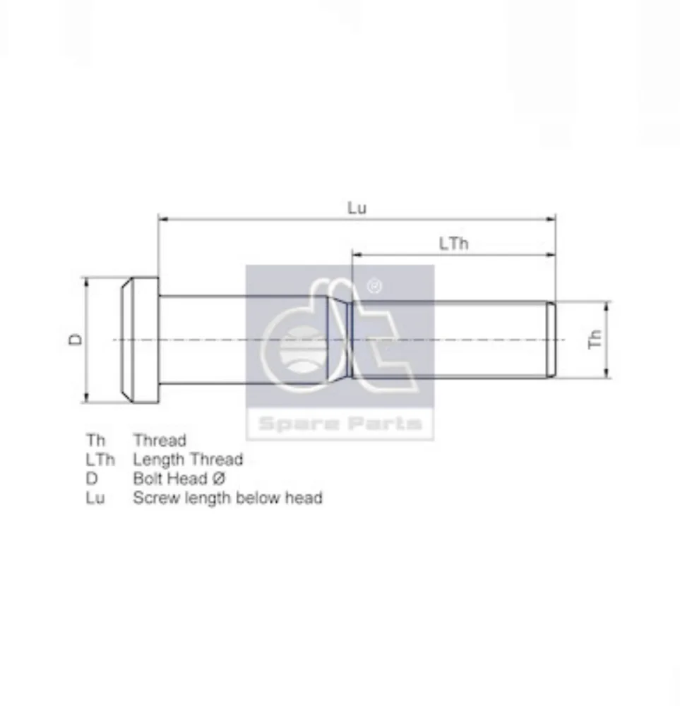Bijon M22x110mm Somunsuz, Yivli (Siyah)