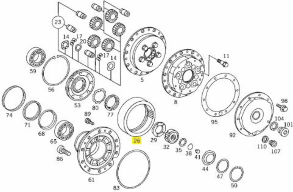 Planet Çember Dişli ( 75 Dis )  Genislik 81,5 Mm