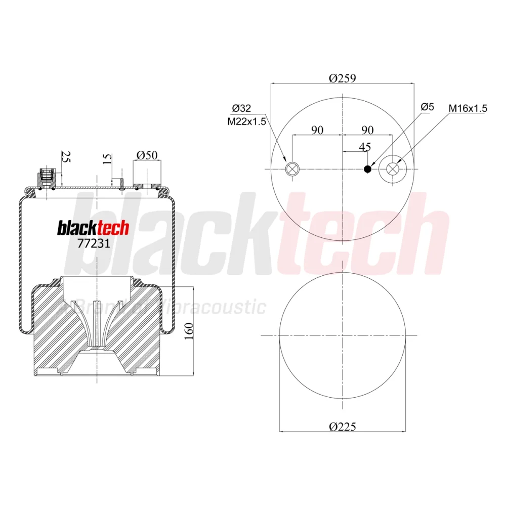 Körük Komple Plastik Pistonlu (6120NP48)