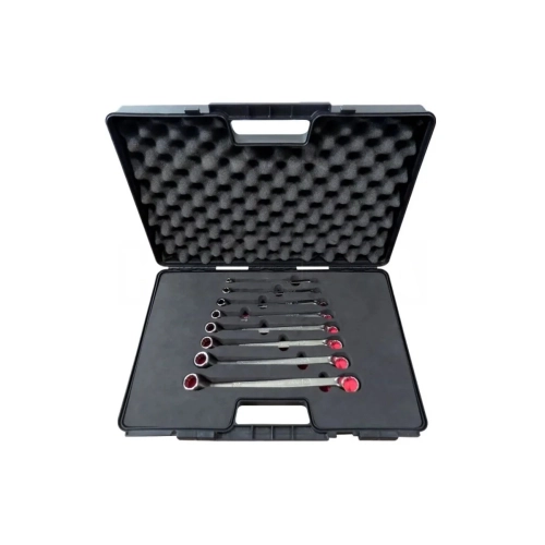 8 Piece Double-Ended Ring Wrench Set 6X7 - 20X22 in Plastic Case