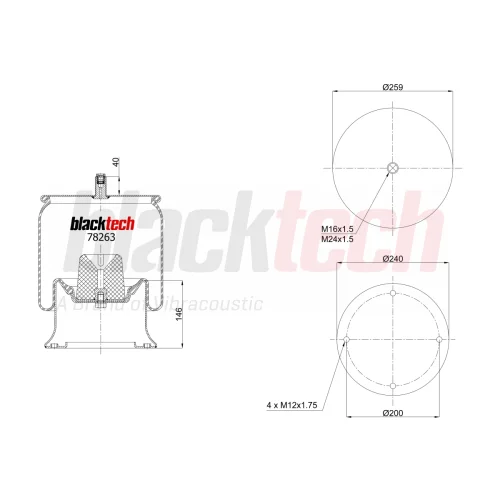 Air Springs Complete Metal Piston