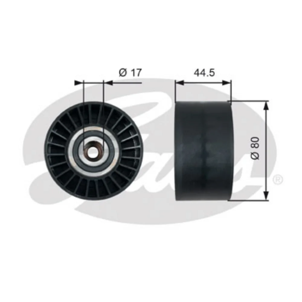Deflection/Guide Pulley, V-ribbed belt (Belt Drive)