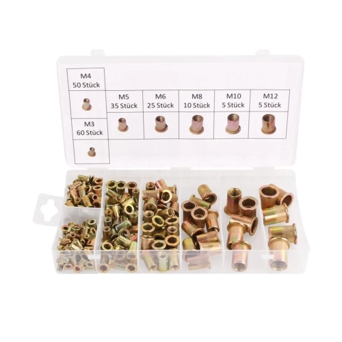 Nut Rivet Set M3-M12 190 Piece