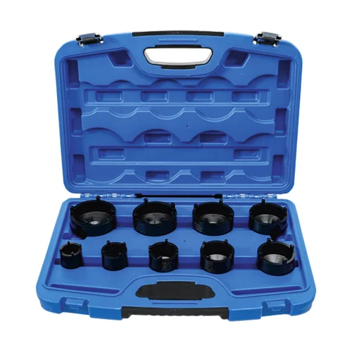 Groove Nut Socket Set External Tooth Km4 - Km12 9 Pcs