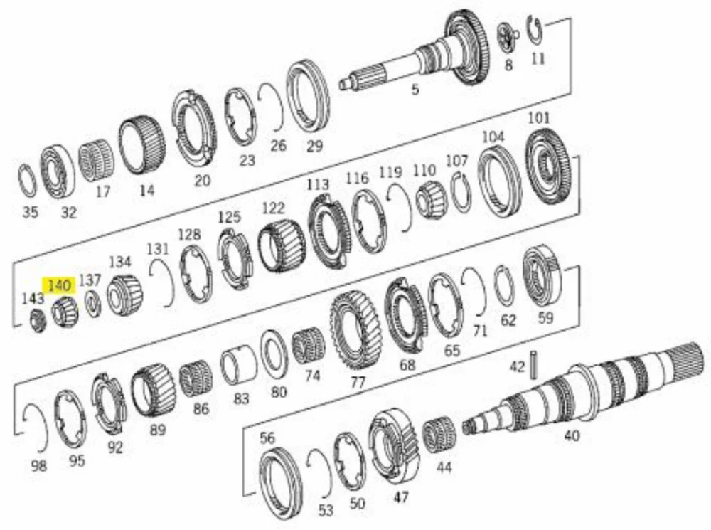 trans. Input shaft roller Bearing