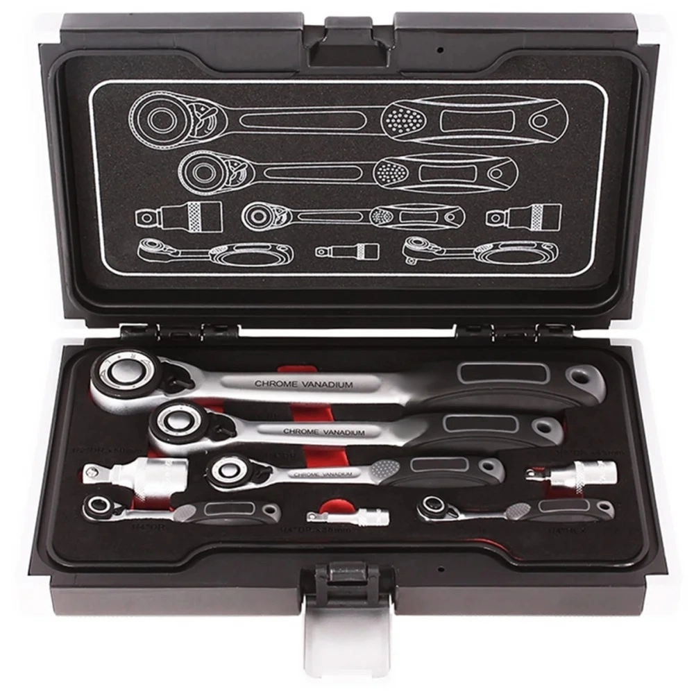 Ratchet Arm And Adapter Set 8 Pieces 1/2 - 1/4 - 3/8