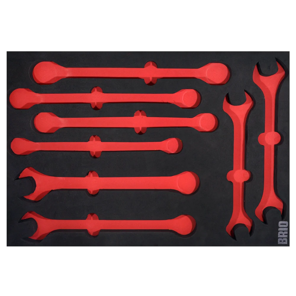Wrench Open Ended Combined-Star Set 8 Pieces For Heavy Duty Foam inlet Empty