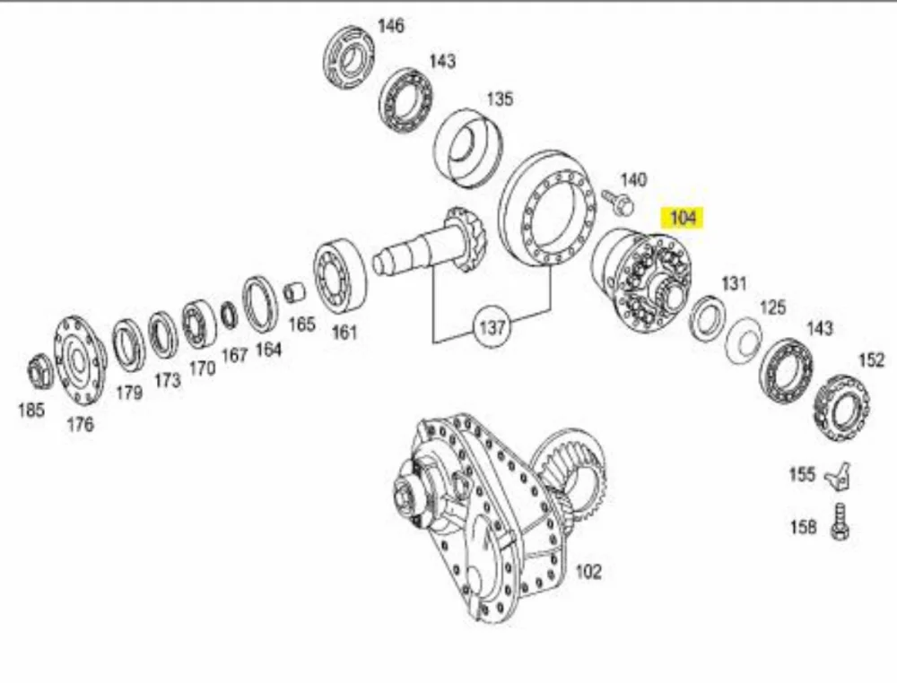 Diferansiyel İstavroz Kutusu Dolu 4140, 3340, Arocs, Tga, 1840, 3228 (Cerli Tip)