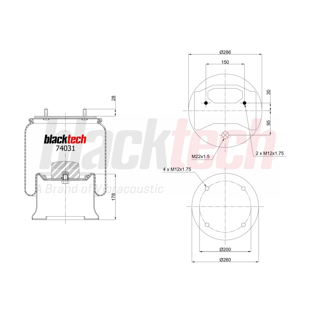 Air Springs Complete Metal Piston