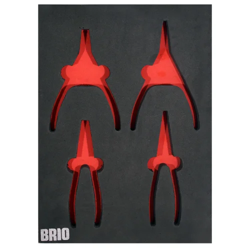 Ring Pliers Set 4 Pieces Foam inlet Empty